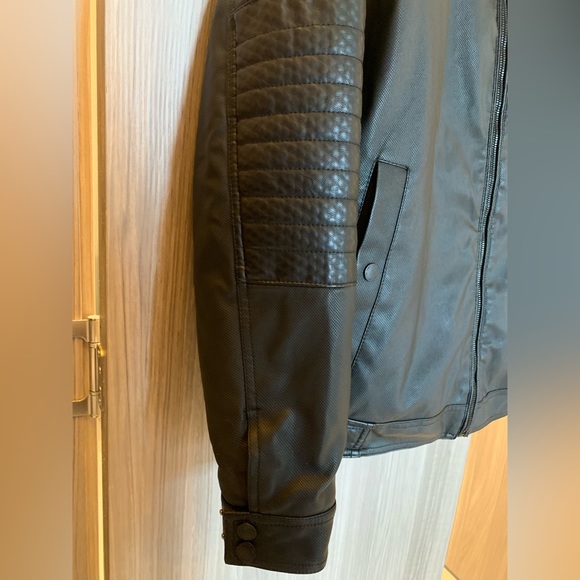 Silver Jeans Co. black jacket with leather (XL) - Picture 6 of 9